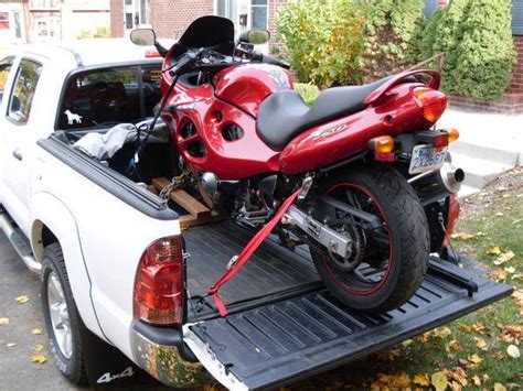 I have 3 motorcycles to move. Hauling a motorcycle in a short bed double cab ...