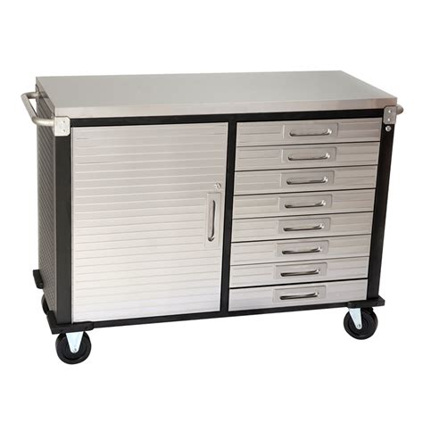 Buy 48 Inch 8 Drawer Stainless Steel Top Roll Cabinet Mobile Rolling