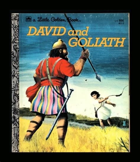 Vintage Little Golden Book David And Goliath 1974 395 Picclick