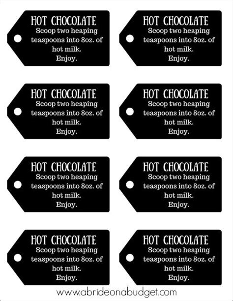 Image Result For Printable Hot Cocoa Labels Hot Chocolate Printable