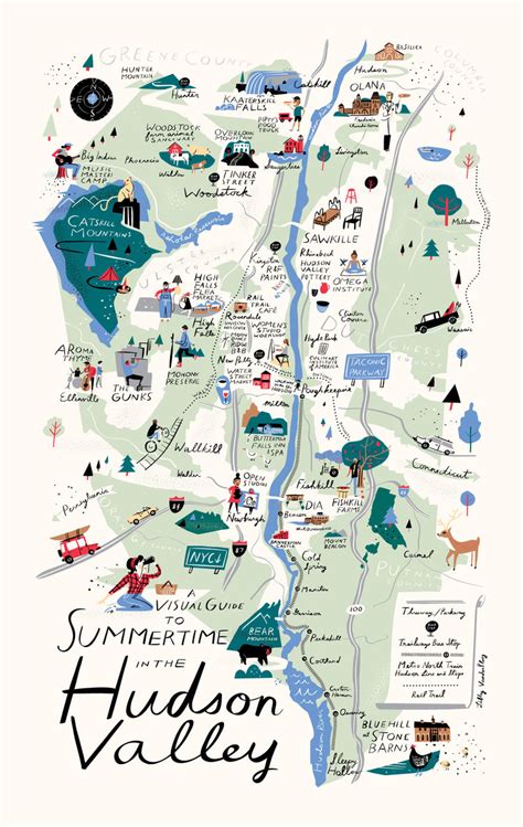 An Illustrated Map Of Hudson Valley New York