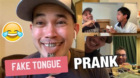 fake tongue prank laptrip youtube