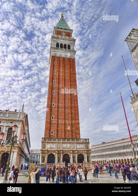 St Marks Campanile Towering Over Piazza San Marco Or St Marks Square