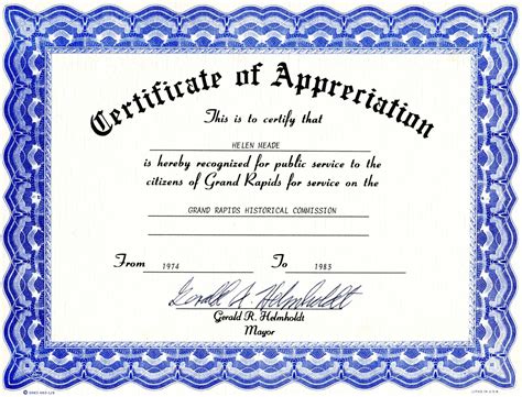 Appreciation Certificate Templates Free Download Sports Certificate