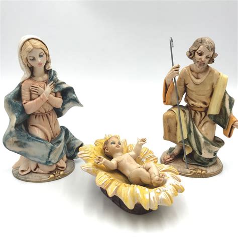 Nativity By Depose Jesus Mary Joseph Made In Italy Vintage Christmas