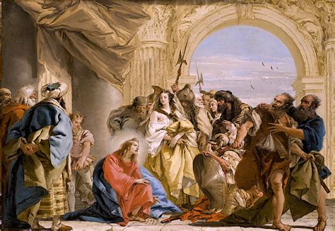 Christ And The Woman Taken In Adultery Painting Giovanni Battista