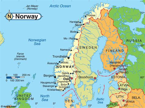 Location Of Norway In World Map