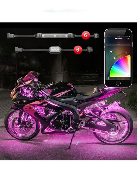 Led wall lights luckily, we have many different styles in stock. XK Glow 6 Pod 6 Strip App Control Motorcycle LED Accent ...
