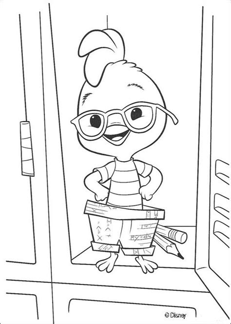 87 chicken little printable coloring pages for kids. Chicken little in locker coloring pages - Hellokids.com