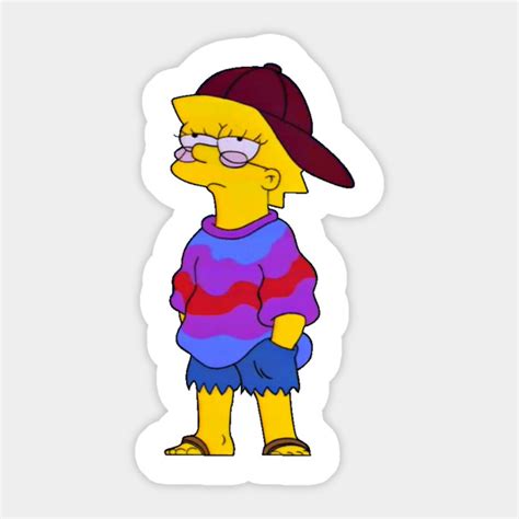 Groovy Lisa Simpson Simpsons Sticker Teepublic