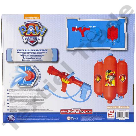 3x Paw Patrol Water Blaster Backpack Textiel Trade