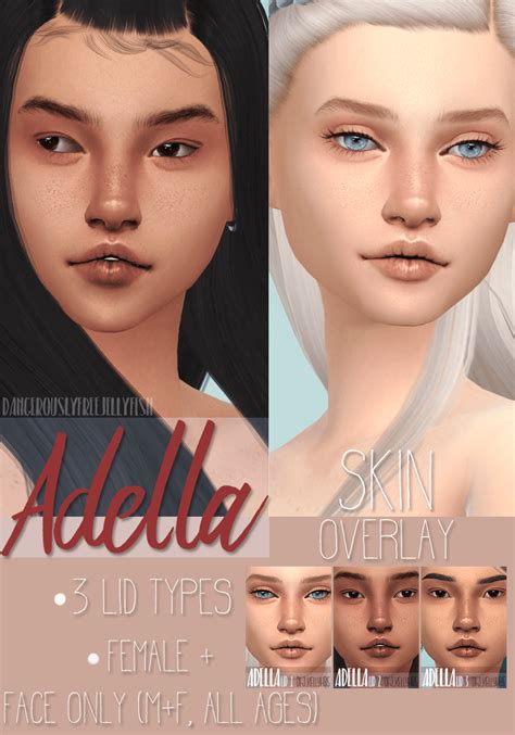 Sims 4 Adella Skin Overlay Toddler Child Adult The Sims Book