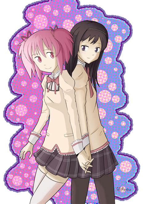 Madoka Kaname And Homura Akemi ~ Request By Traptor On Deviantart