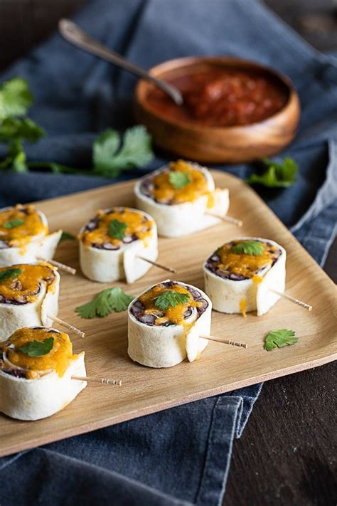 Mexican Pinwheels Mexican Roll Ups With Black Beans Vegetarian