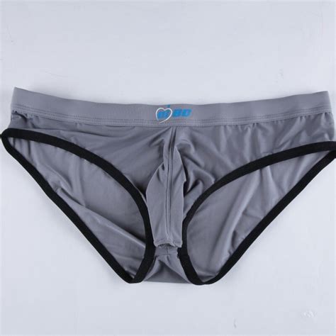 Ultra Thin Ice Silk Mens Penis Pouch Briefs Bulge Gay Sexy Underwear Low Rise Breathable Hole