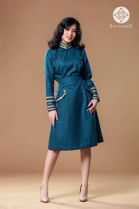 Traditional Mongolian Womens Clothing Deel Dress Mongolianz