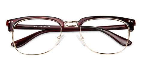 men s browline classic wayframe eyeglasses full frame tr90 brown fp1240
