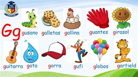 La Letra G En Ingles Y EspaÑol Palabras Con G G