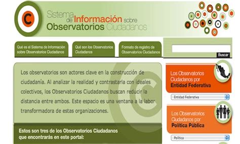 Sistema De Información Sobre Observatorios Ciudadanos Rendición De