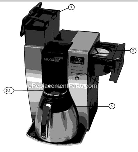 Mr Coffee Bvmc Pstx91 Parts List And Diagram