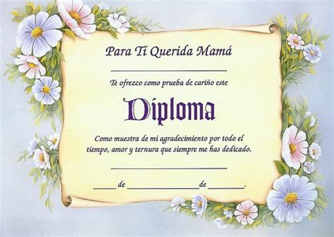 Diplomas Para Mamá Para Imprimir