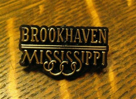 Brookhaven Ms Lapel Pin Vintage Mississippi City Lincoln County