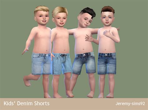 The Sims Resource Kids Denim Short