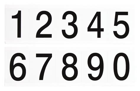 Brady Numbers Label Kit 0 Thru 9 Black On White 1 1516 In Character