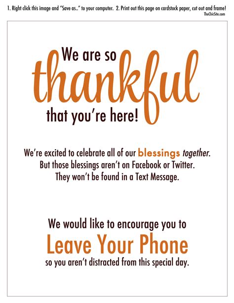 Phone Free Thanksgiving The Chic Site