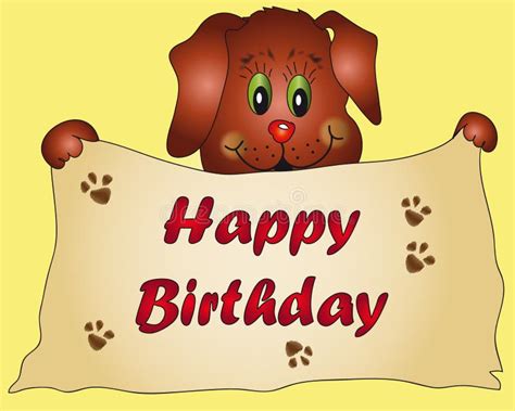 Dog Message Birthday Stock Vector Illustration Of Animal 35566105