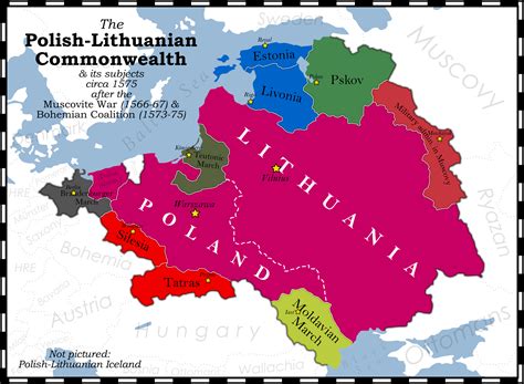 Poland Lithuania At Its Height 1575 Imaginarymaps