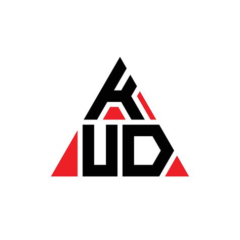Kud Triangle Letter Logo Design With Triangle Shape Kud Triangle Logo