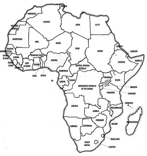 Mapas Da África Para Colorir
