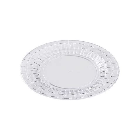 Buy 10 Pack 6 Clear Round Disposable Plastic Salad Dessert Plates