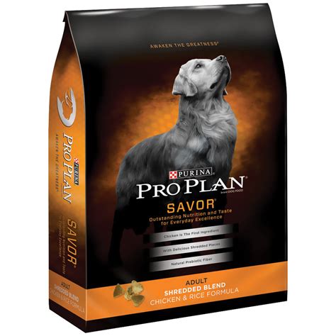 Savor, natural, focus, and sport. Purina Pro Plan Savor - Shredded Blend Chicken & Rice Dry ...