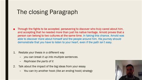Closing Paragraph True Diary Essay Live Class Youtube