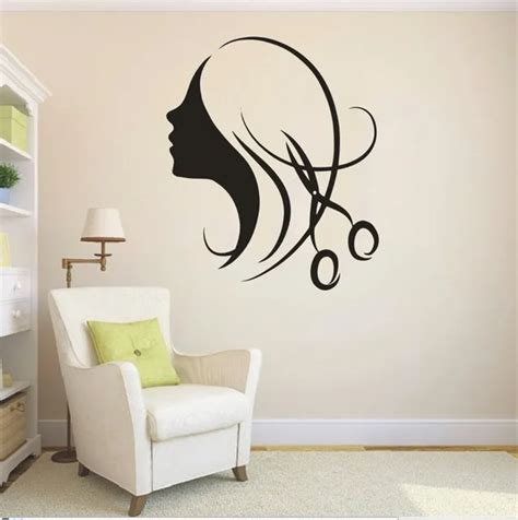 Art Beauty Girls Salon Vinyl Decal Hair Salon Wall Sticker Shop Window Decor Wall Home