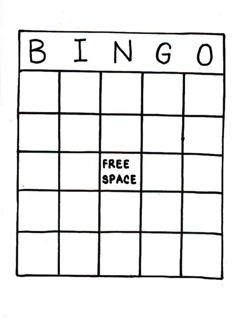 Blank Bingo Card Printable Bingo Card Template Bingo Cards Printable