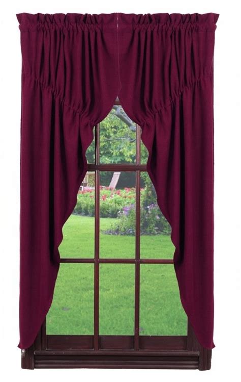 Prairie Curtain Burlap Wine 72x63 Ihf Home Decor Stylish