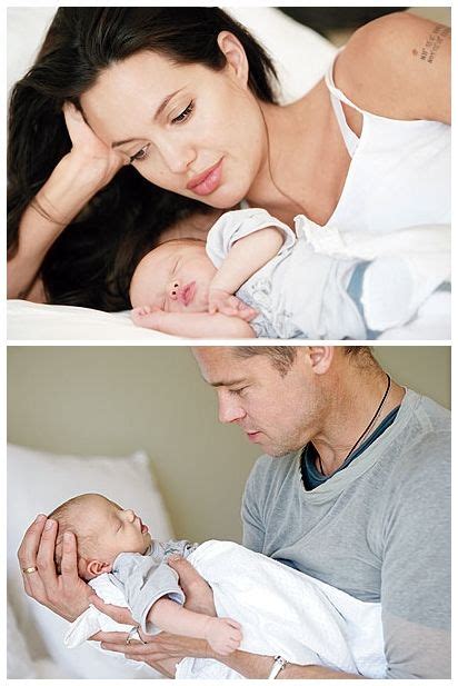 Angelina Jolie And Brad Pitt With Newborn Daughter Shiloh 2006