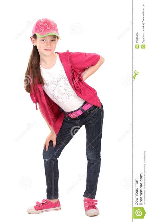Beautiful Little Girl In Sport Clothes Stock Photo Image
