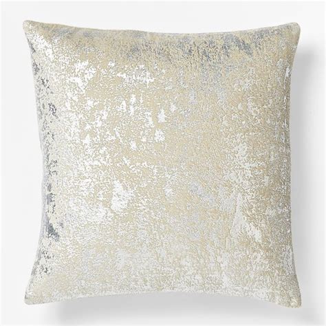 White and silver decorative pillows. Metallic Texture Pillow Cover, Silver - Contemporary ...