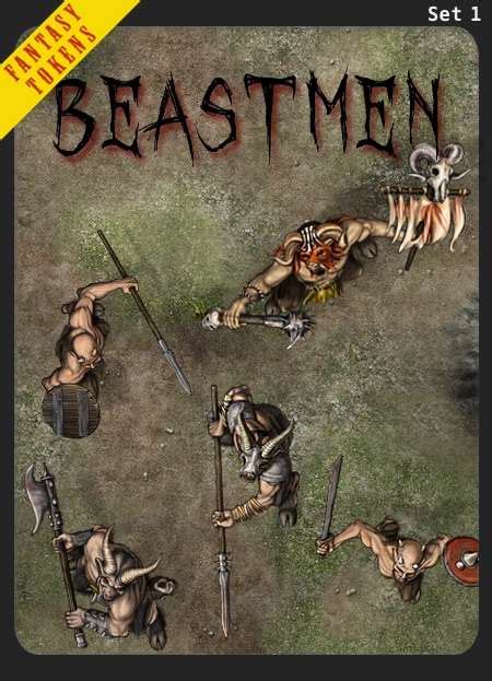 Fantasy Tokens Set 1 Beastmen Greg Bruni DriveThruRPG
