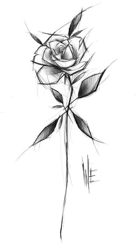 Pin By Sefa Garcia On Sketch Rose Sketch Sketch Style Tattoos Drawings