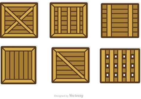 Wooden Containers And Crates Vectors 89845 Vector Art At Vecteezy