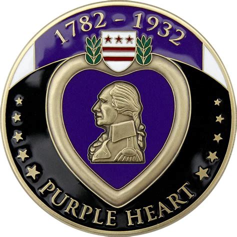 Purple Heart Coin Heart Coin Purple Heart Military Challenge Coins