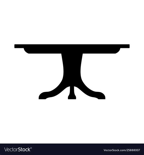 Table Silhouette Royalty Free Vector Image Vectorstock