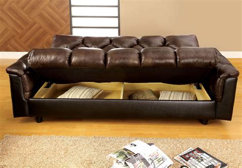 © 2014 dorel home products all rights reserved. Furniture of America 2120 Two Tone Brown Storage Futon ...