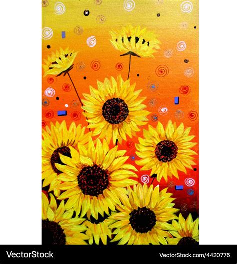 Sunflower Acrylic Painting Art Collectibles Painting Aloli Ru