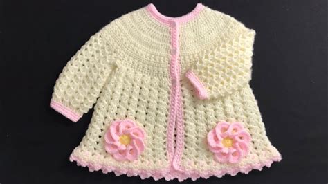 Crochet Baby Jacket Crochet Cardigan Crochet Coat For Girls 0 12m